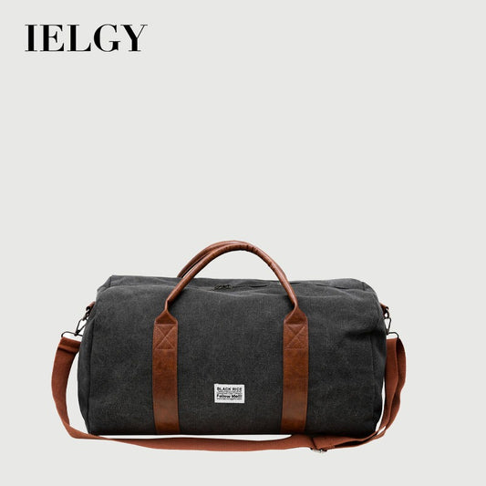 Ielgy Trendy Canvas Travel Bag Large Capacity Backpack Casual All-Match Business Trip Duffel Bag Short-Distance Handbag Gym Bag