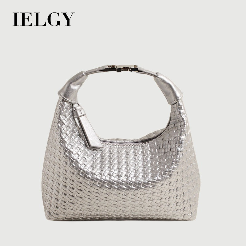 Ielgy Hand-Carry Fashion Pea Bag Simple Casual All-Match One-Shoulder High-End Cross-Body Female Bag