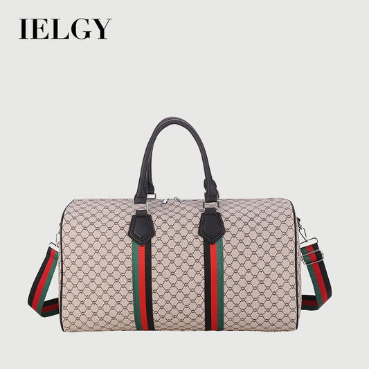Ielgy Casual Large-Capacity Lightweight Boarding Fashion One-Shoulder Travel Bag Printed Travel Bag Gym Bag