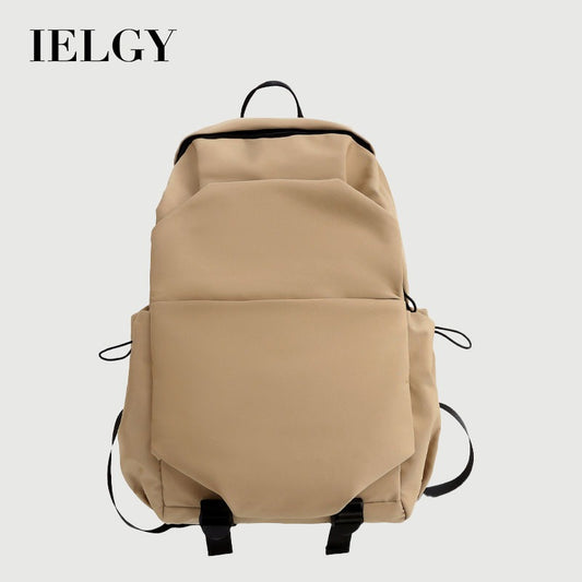 Ielgy Student Backpack Fashion Trendy Large Capacity Water Repellent Student Casual Backpack