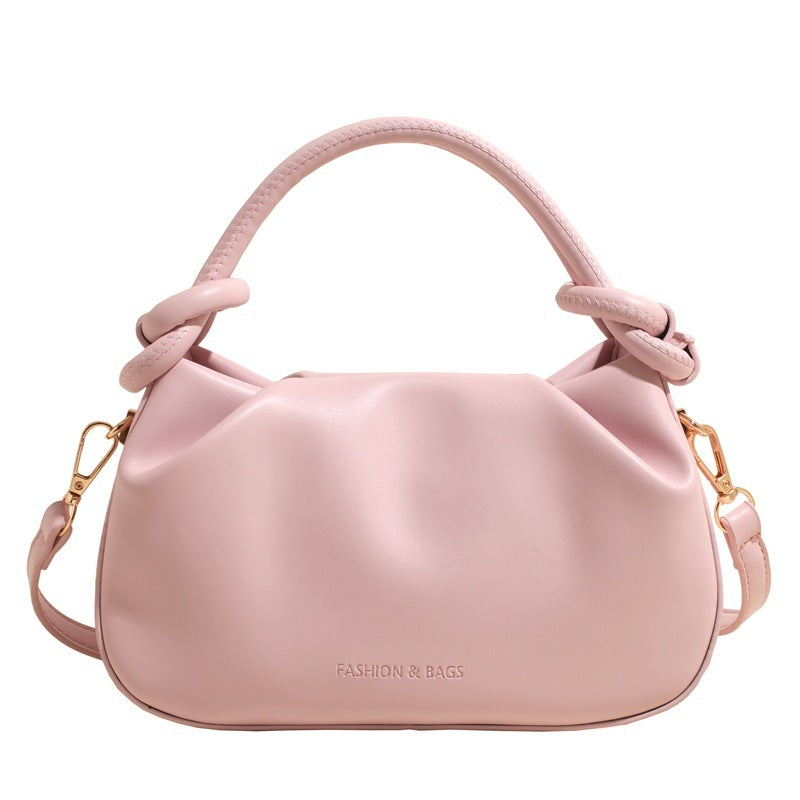 Ielgy Korean Style High-End All-Match Dumpling Bag Autumn Winter Pleated Cross-Body Handbag
