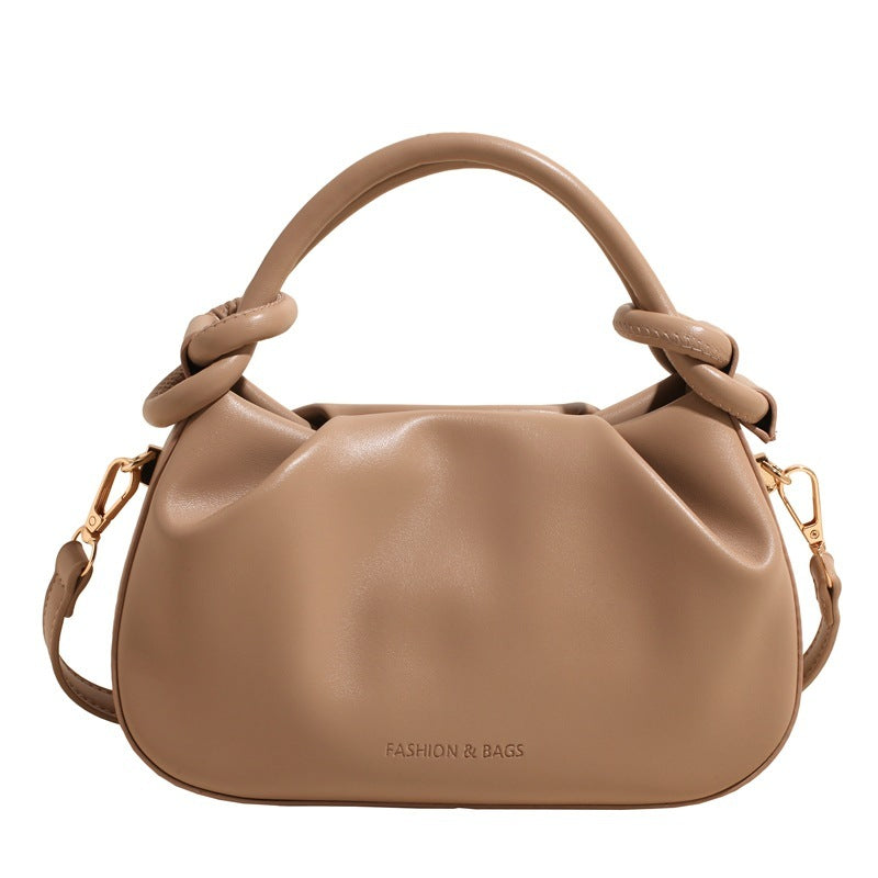 Ielgy Korean Style High-End All-Match Dumpling Bag Autumn Winter Pleated Cross-Body Handbag