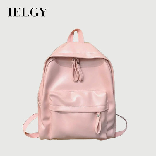 Ielgy Backpack Korean Version pu Preppy Style Casual Backpack