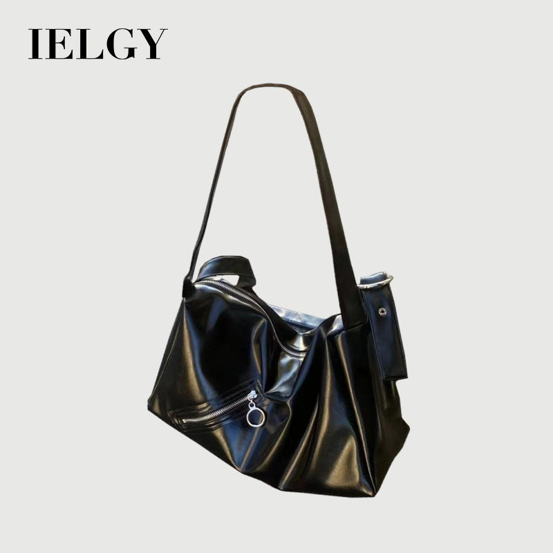 Ielgy Ladies Tote Bag Crossbody Shoulder Casual Large Capacity Black Bag