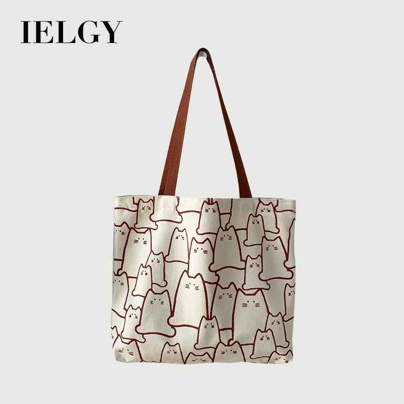 IELGY Japanese Korean style large-capacity simple portable canvas bag