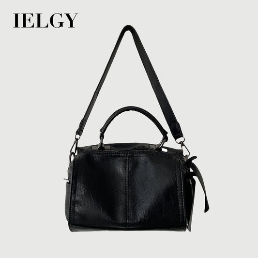 IELGY Large Capacity Motorcycle Bag All-Match Boston Handbag Textile Shoulder Crossbody Bag