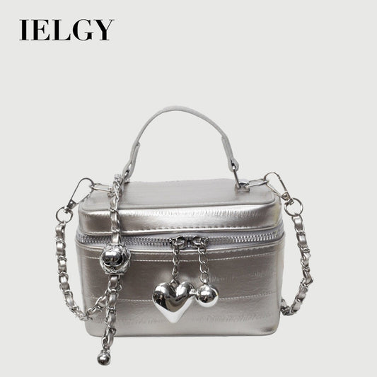 Ielgy High-End All-Match Chain Box Bag All-Match Portable Retro All-Match Cross-Body Small Square Bag