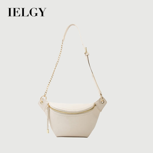 Ielgy Ladies Waist Bag Niche Design Shoulder Messenger Bag Street Trendy All-Match Chest Bag