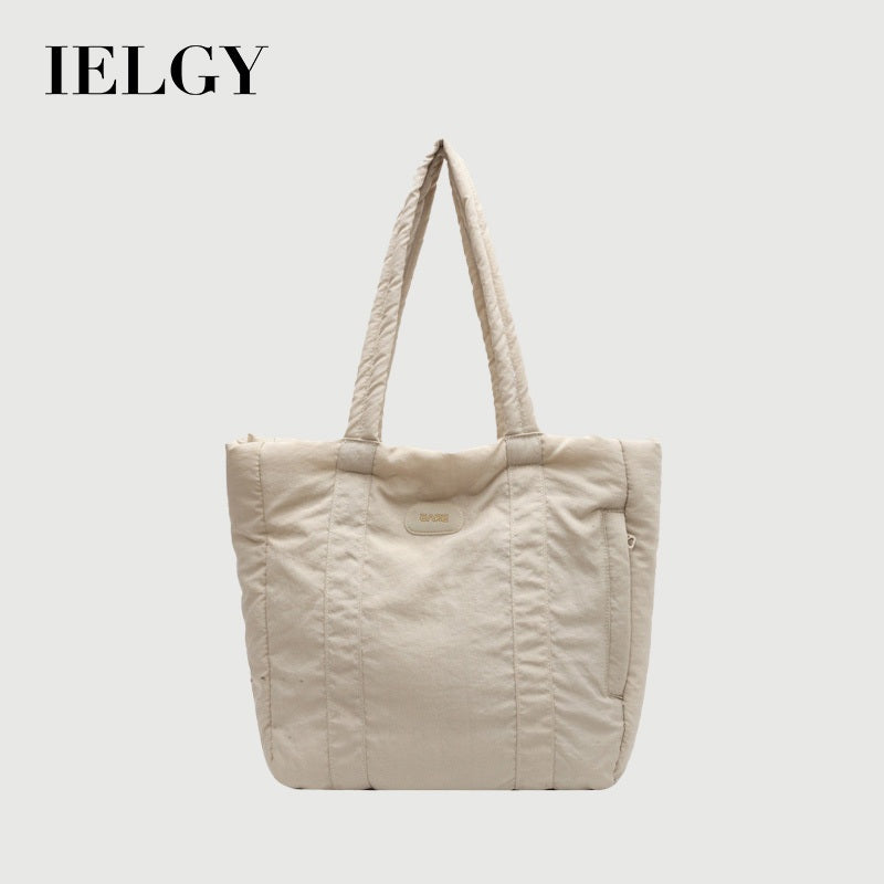 Ielgy Nylon Cloth Tote Bag Large Capacity Class One Shoulder Commuter