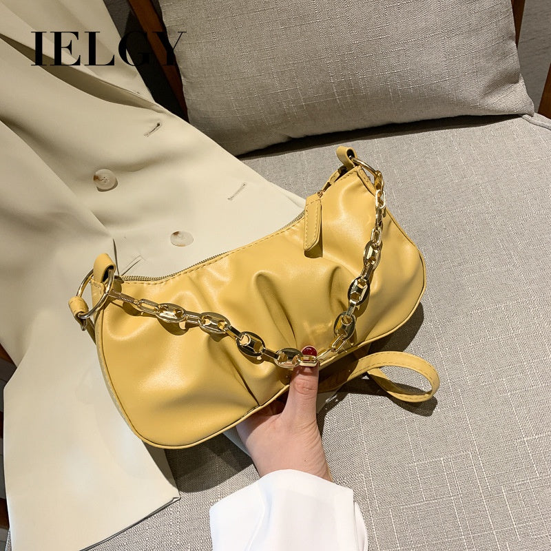 IELGY small bag fashion female bag simple one shoulder armpit bag summer wild ins messenger bag