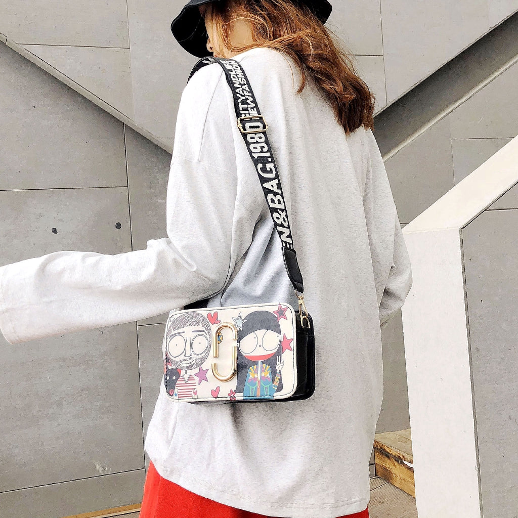 Ins super fire Korean style camera bag slung wide shoulder bag