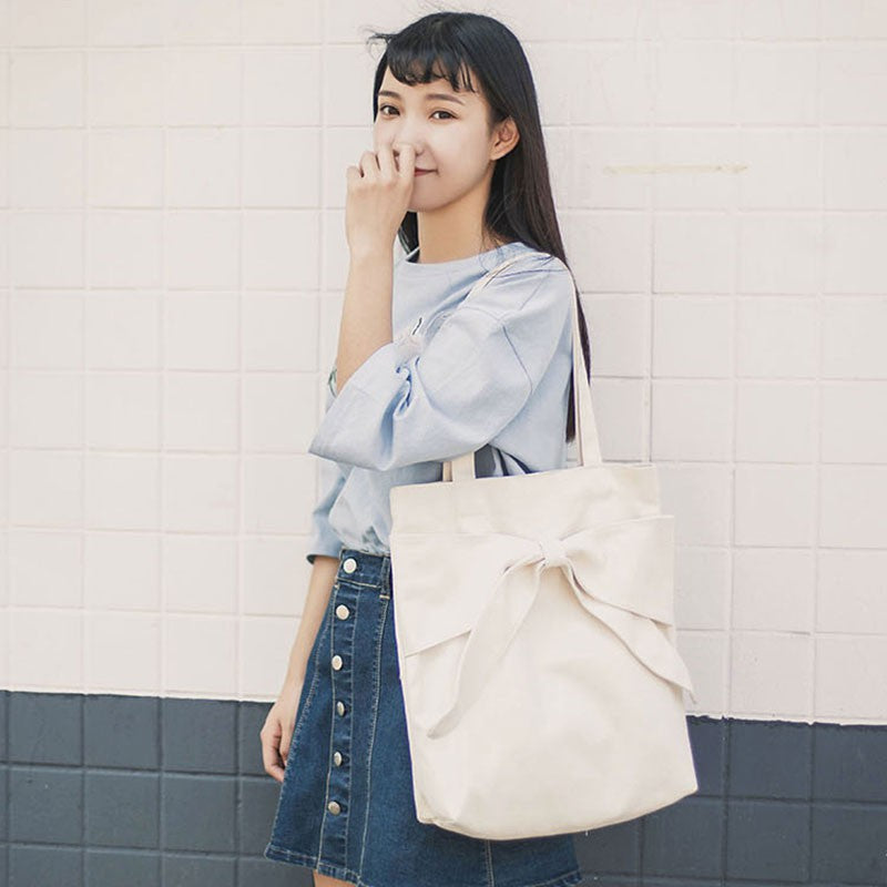 IELGY Canvas Bags Vintage Art Bags Big Bows