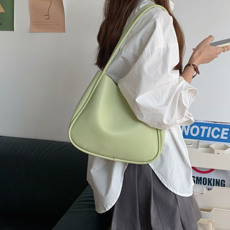 IELGY women's korean style solid color large capacity shoulder bag