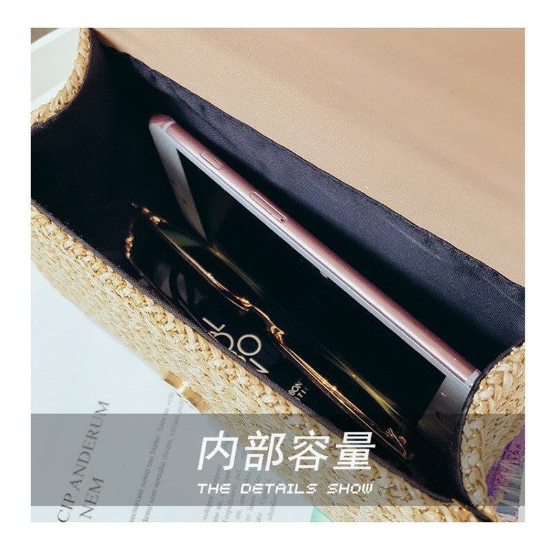 Straw gilding small square shoulder bag handbags