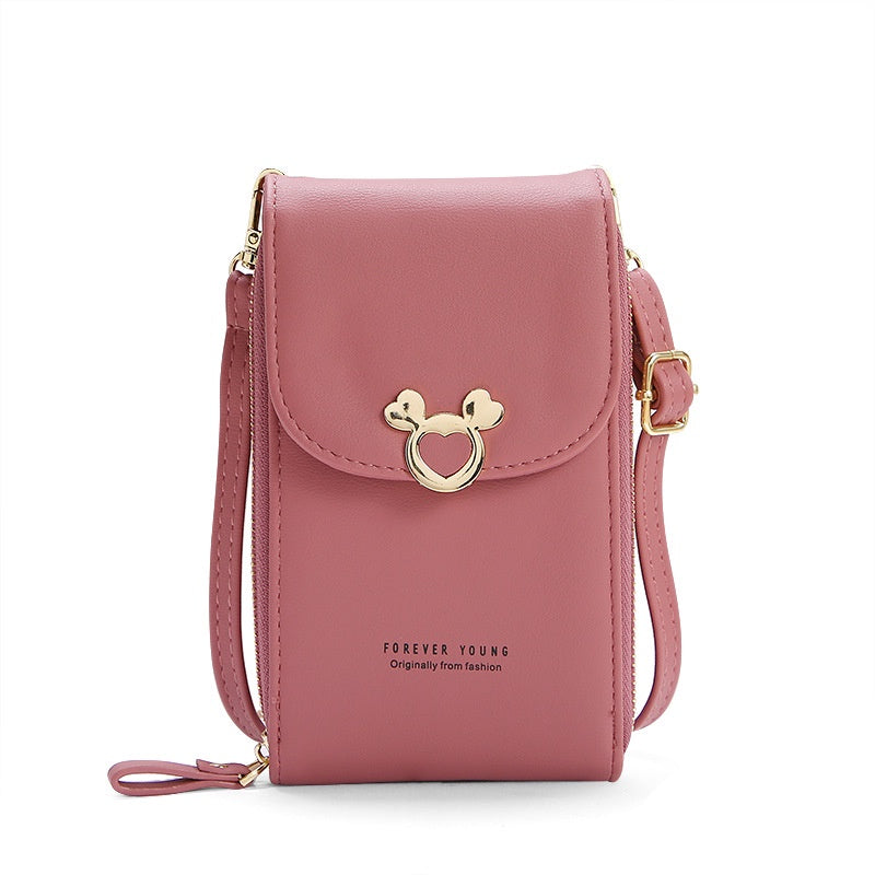 IELGY Korean mobile phone bag ladies messenger bag PU fashion multi-purpose coin purse