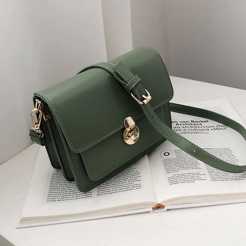 IELGY Korean version of one-shouldered slung ins fashion texture simple square bag