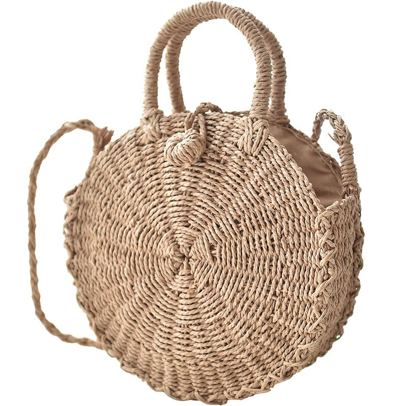 Ins super fire grass package beach bag round package