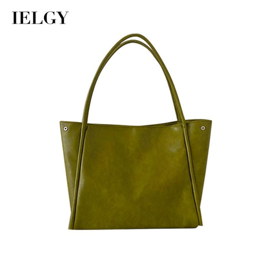 IELGY elegant personality handbag high-end fashion solid color large capacity
