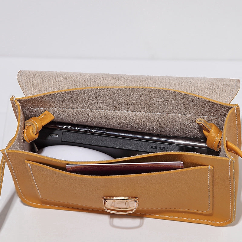 IELGY type lock buckle small square bag slant satchel