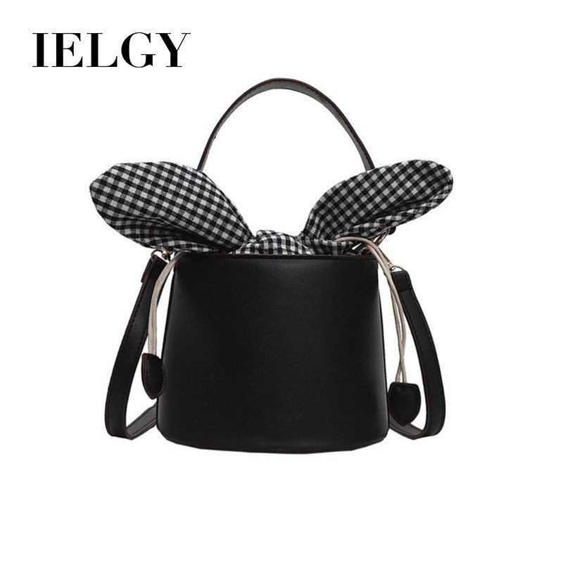 IELGY New portable bucket bag girl shoulder messenger bag
