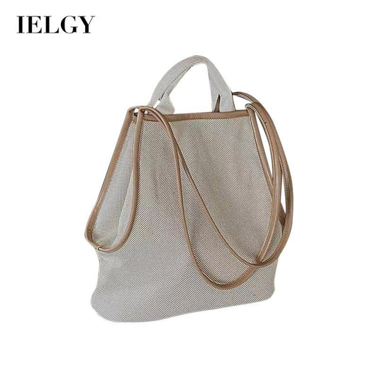 IELGY Women's bag all-match shoulder portable fashion large capacity cloth retro casual bucket