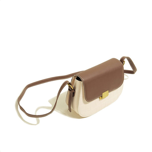 IELGY color matching shoulder strap adjustable ladies retro high-end crossbody bag
