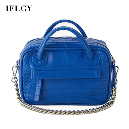 IELGY fashion niche design retro chain handbag crocodile pattern one-shoulder diagonal