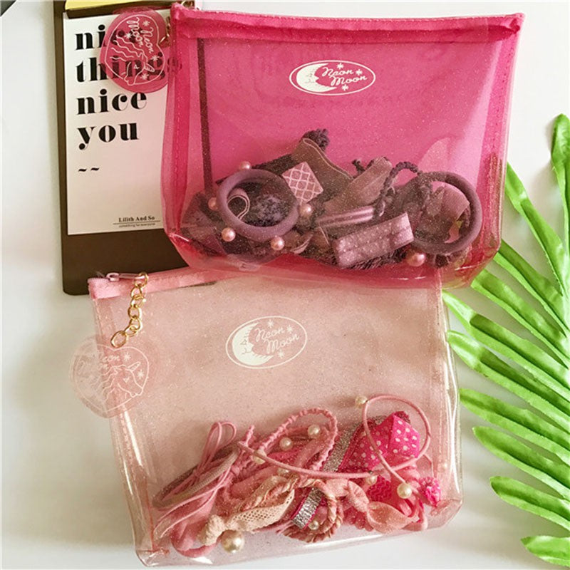 Transparent PVC jelly cosmetic bag wash