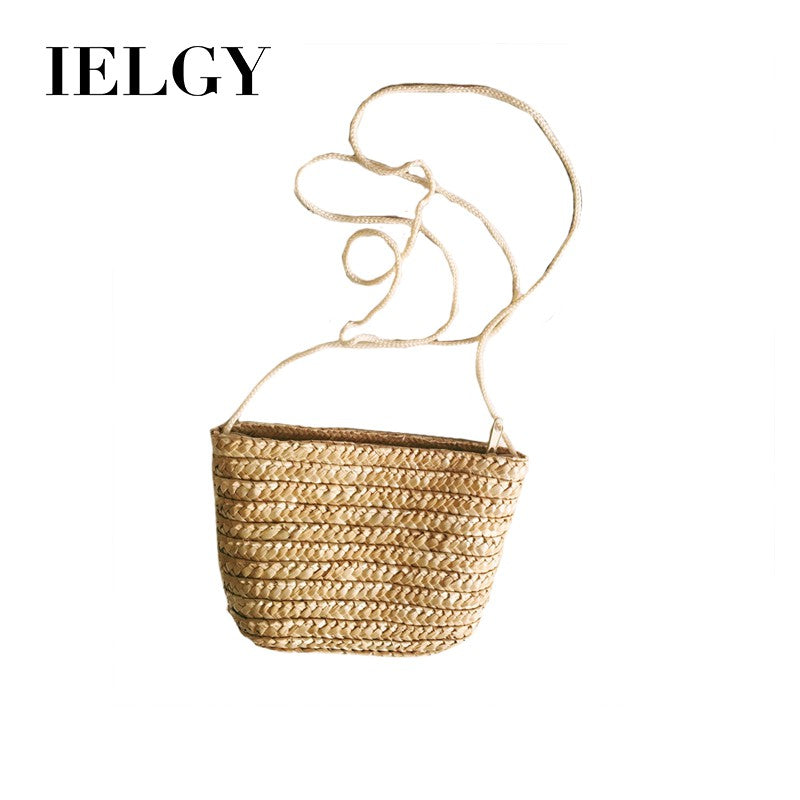 IELGY straw beach bag diagonal package