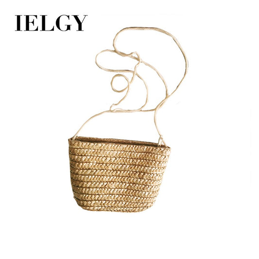 IELGY straw beach bag diagonal package