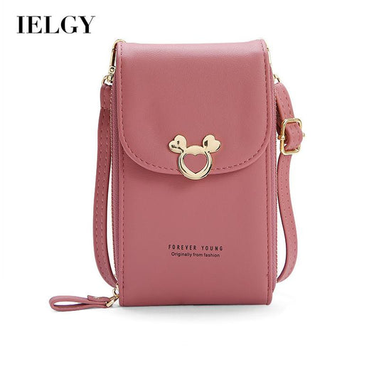 IELGY Korean mobile phone bag ladies messenger bag PU fashion multi-purpose coin purse