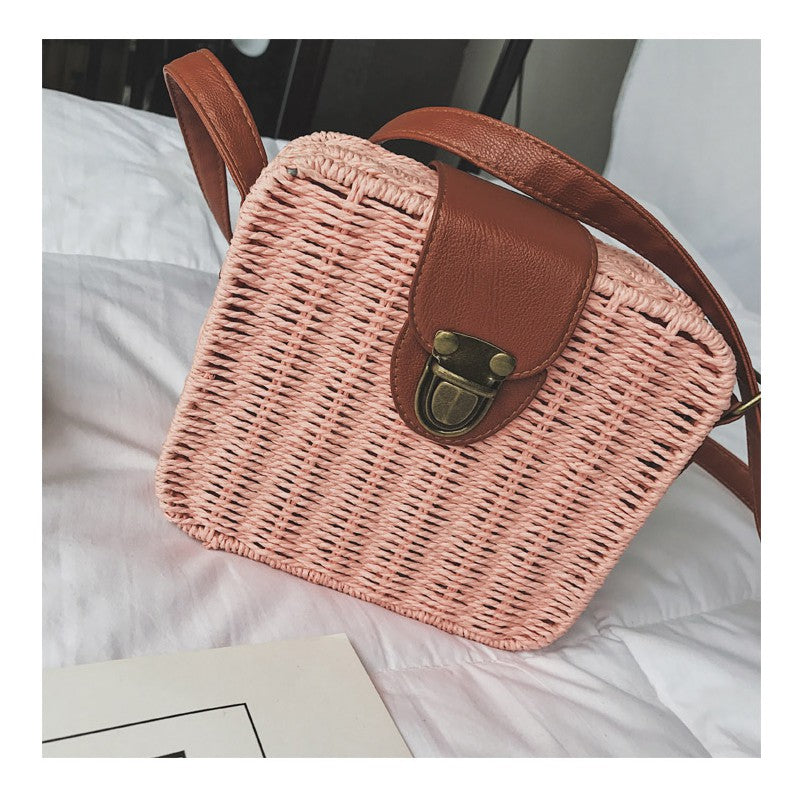 IELGY Mini Square Retro Beach Bag Messenger Bag