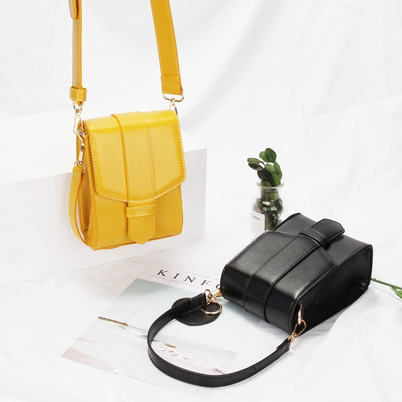 IELGY Women's bag shoulder bag diagonal wide shoulder strap small square bag