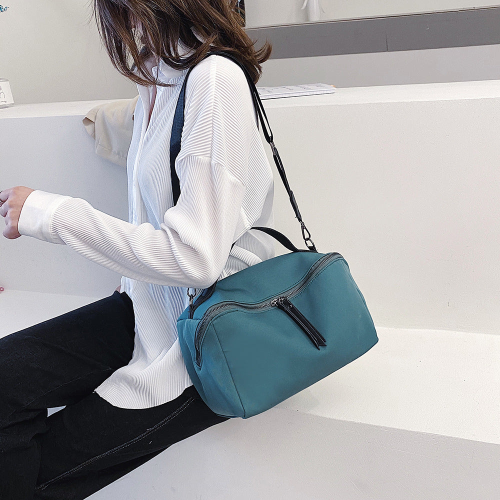 IELGY Women's bag waterproof canvas casual nylon versatile black simple portable fashionable