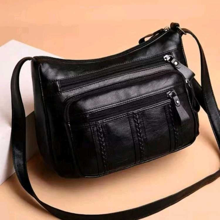 IELGY women's fashion soft leather shoulder casual diagonal bag