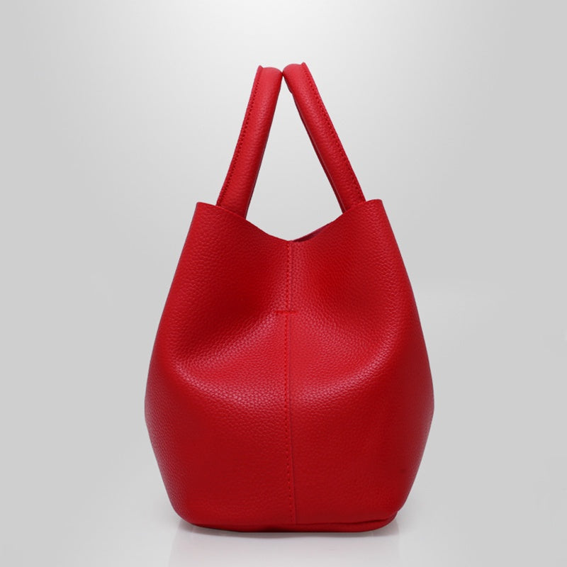 IELGY elegant pu leather fashion bucket messenger bag women