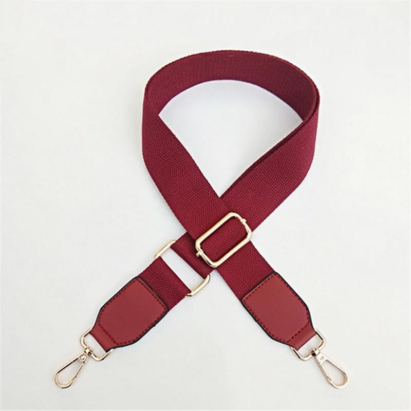 IELGY Fashion Solid Color Canvas Wide Shoulder Strap Accessories Adjustable All-match