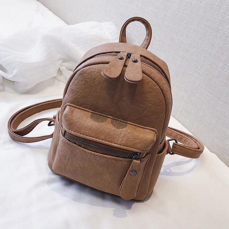 IELGY Casual Fashion Macaron Solid Color Ladies Backpack