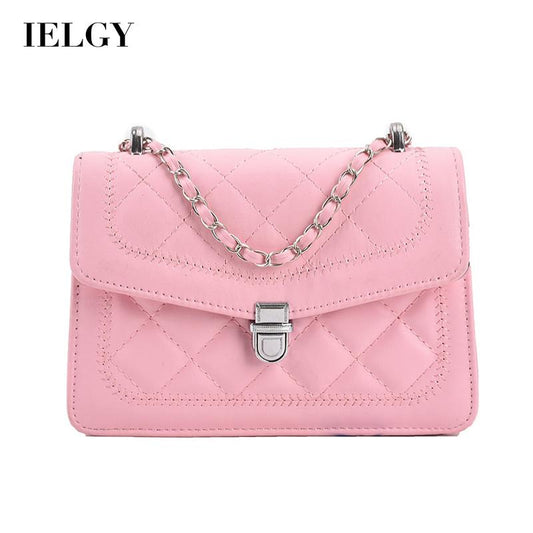 IELGY Korean version of the western style fashion rhombus small square bag texture chain messenger girl