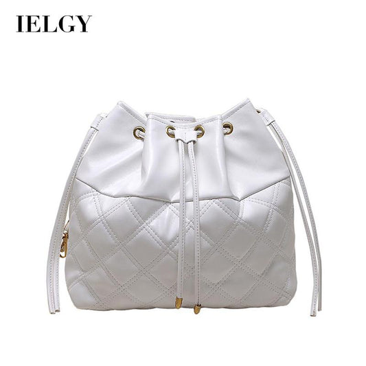 IELGY women's diamond all match chain messenger bucket bag