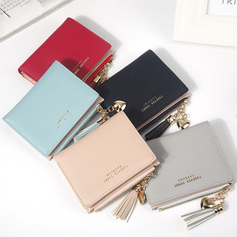 IELGY Korean Short Wallet Mini Ladies Wallet