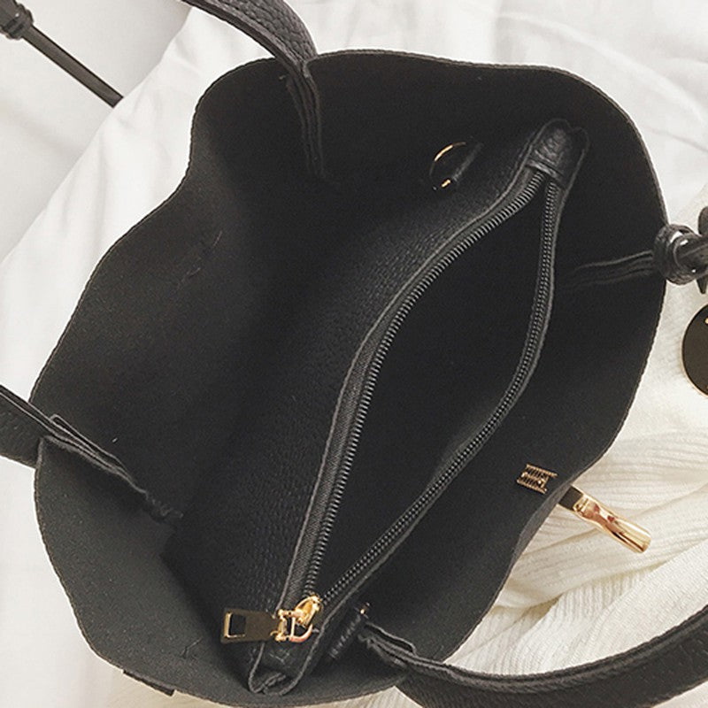 IELGY New Litchi pattern lock handbags