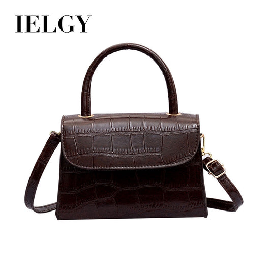 IELGY portable small square bag stone shoulder bag diagonal package