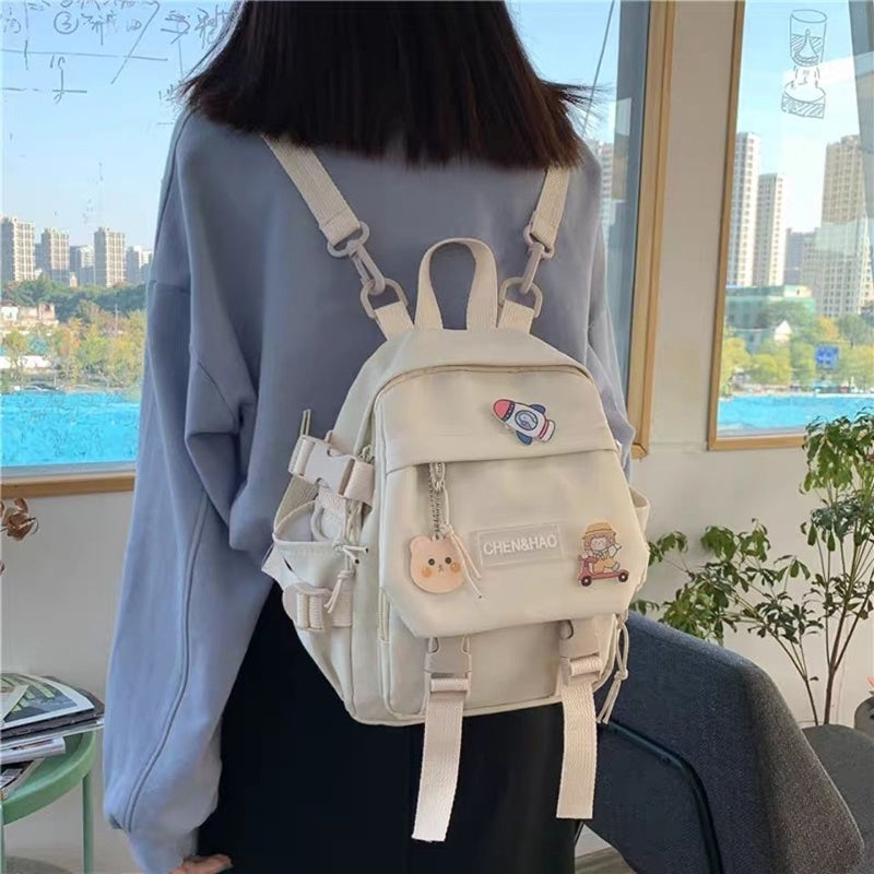 IELGY Mini Backpack Women's Fashion One Shoulder Messenger Bag All-match Multifunctional Small Backpack