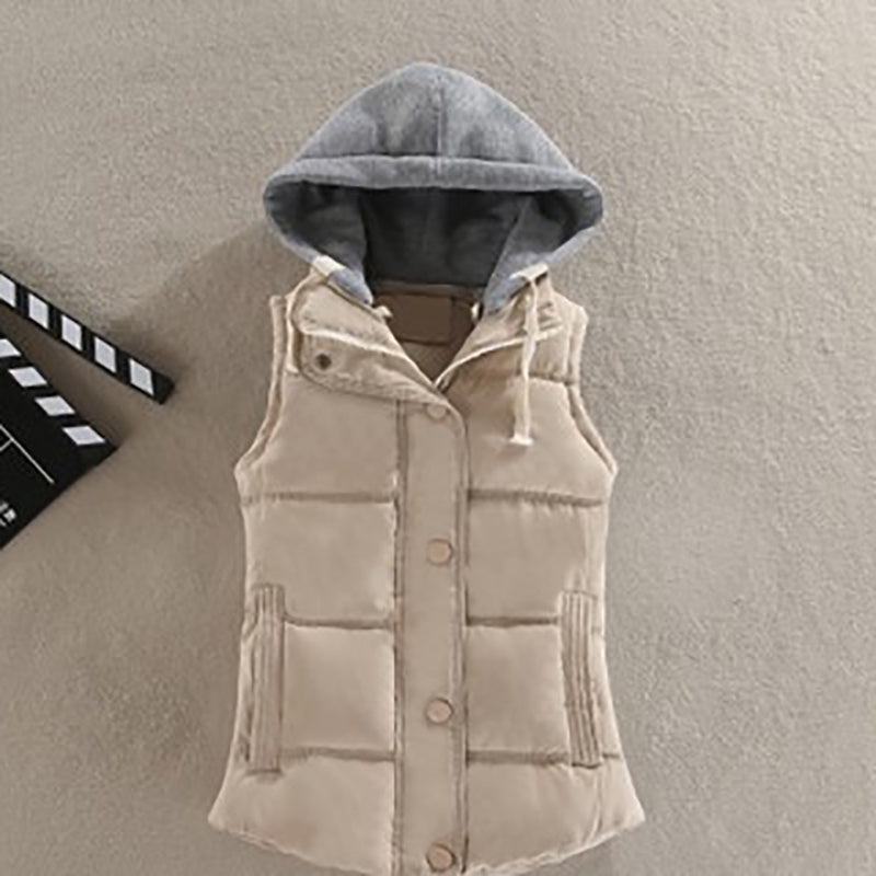 IELGY autumn and winter cotton waistcoat women's Korean version of the large size foreign trade vest waistcoat short warm vest