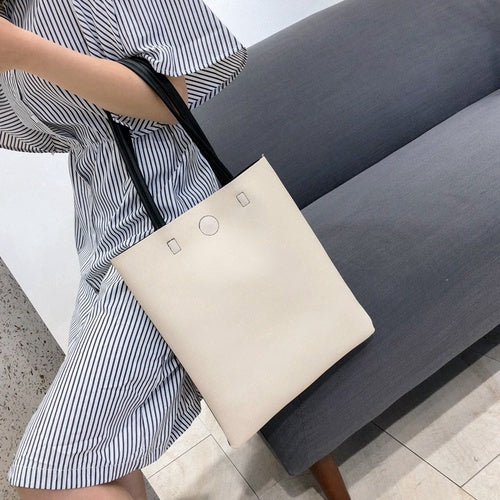 IELGY  Tote bag student 100 lap simple large capacity single shoulder handbag tide