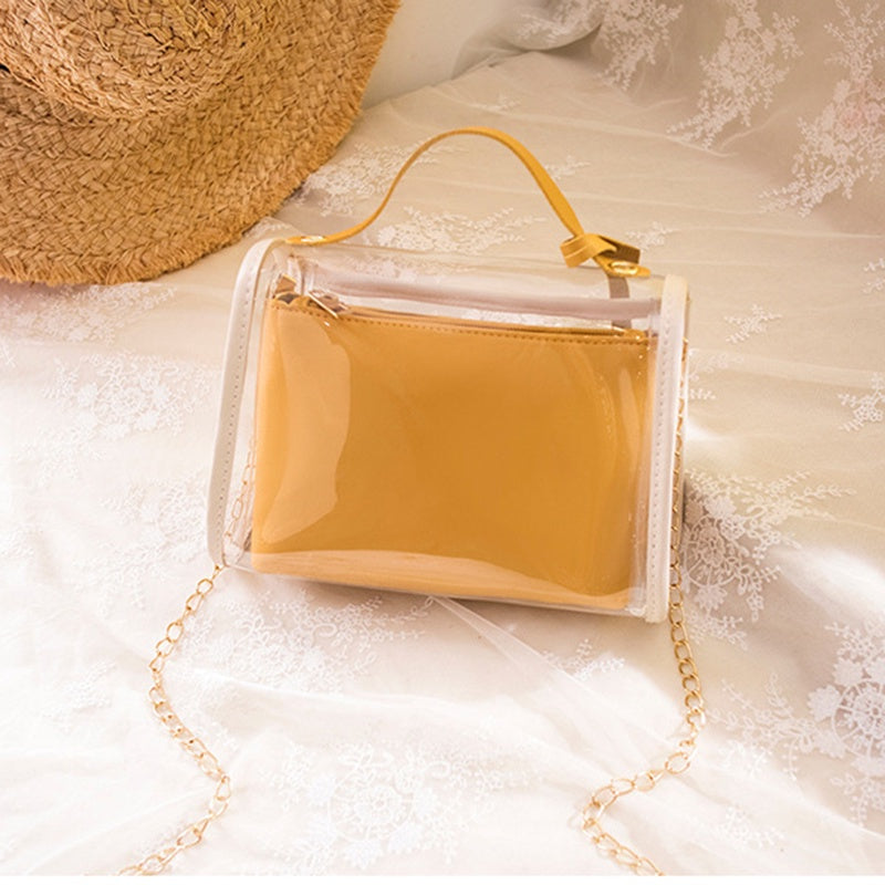 IELGY Korean style simple female bag casual mother-and-child bag chain small square bag