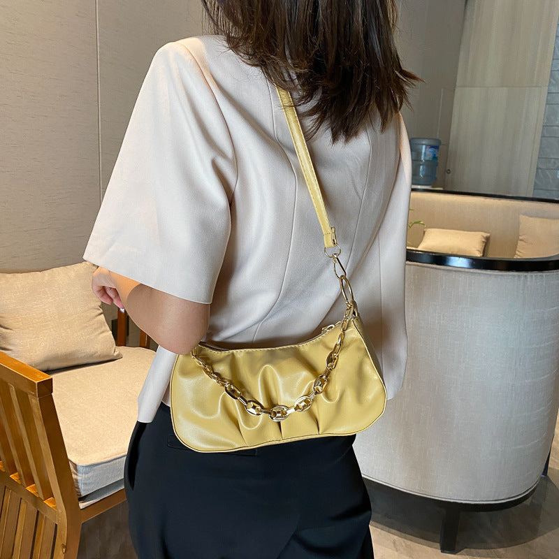 IELGY small bag fashion female bag simple one shoulder armpit bag summer wild ins messenger bag
