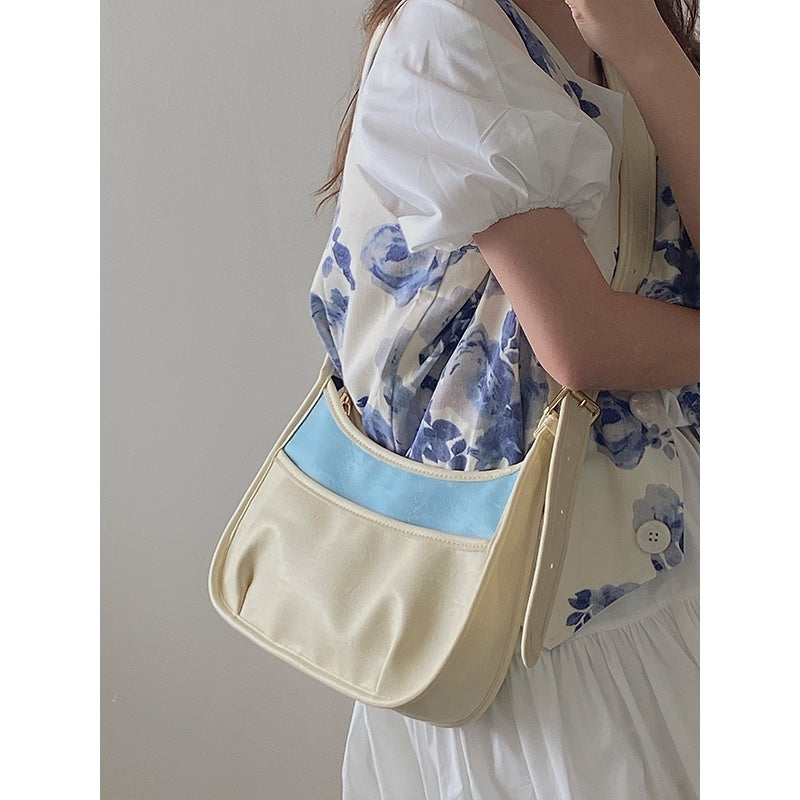 IELGY hit color casual diagonal bag women fashion one-shoulder trend