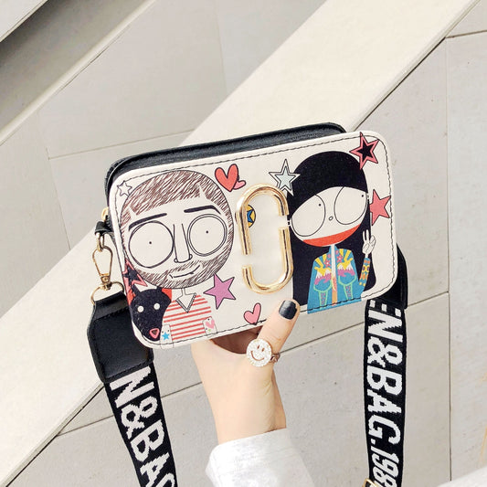 Ins super fire Korean style camera bag slung wide shoulder bag